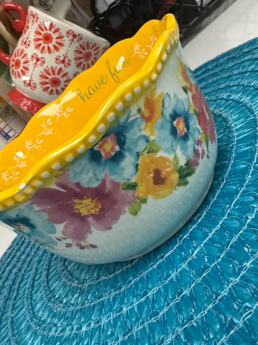 The Pioneer Woman Sweet Rose Bowl- Multicolor Flower
